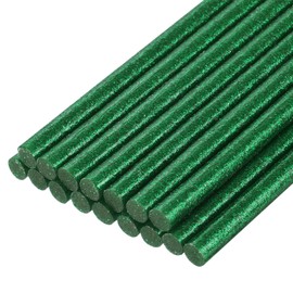sourcing map Mini Hot Glue Gun Sticks 8-inch x 0.27-inch for Glue Gun, Glitter Green 16pcs