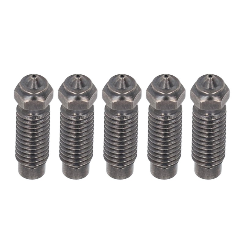 5PCS 0.4mm Nozzles M6 Thread 1.75mm Filament Hardened Steel Nozzle