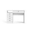 Tvilum Desk with 5 Drawers, White