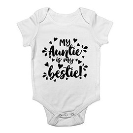 Shopagift My Auntie is My Bestie Baby Grow Vest Bodysuit