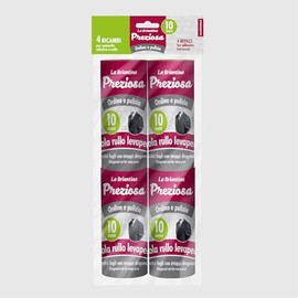 La Briantina Ricariche Adesive per Spazzola Levapelucchi – 4 Rotoli da 10 m – Ricambi Rullo ø 4,8 x 10 cm – Per Abiti, Tessuti, Divani, Rimozione Peli e Polvere – Compatibili con Manici Standard