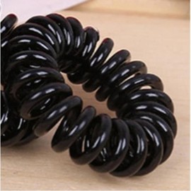 Spring hair tie, mark-free phone cord hair tie, women's elastic band, good tension, pretty band, sturdy, daily / 스프링 머리끈 자국없는 전화선 헤어끈 여성용 고무줄 텐션좋은 예쁜 밴드 짱짱한 데일리