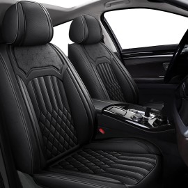 Unbranded Full Set Car 5-Seat Covers Faux Leather Protector Pad For Honda Accord 2003-2017