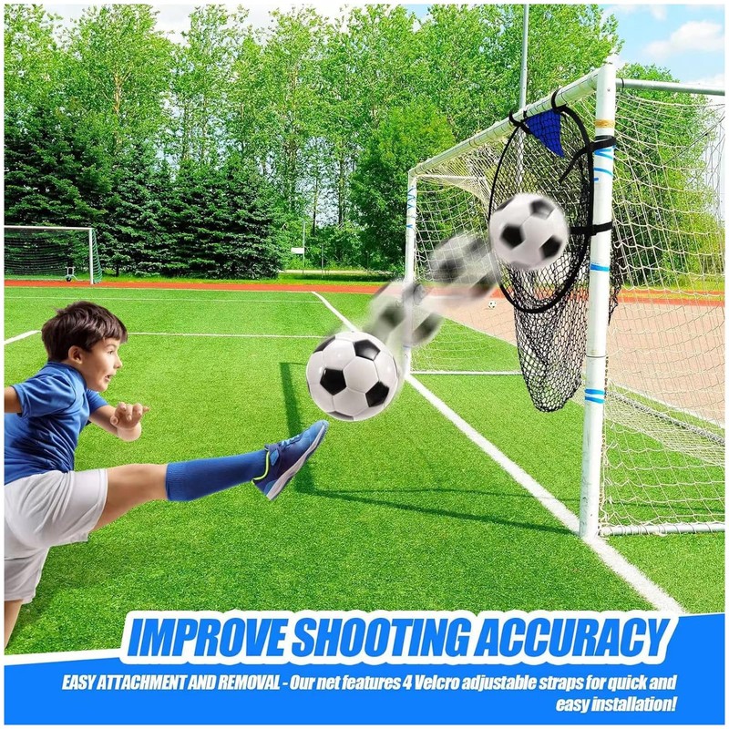 2 Pcs Set Soccer Target Goal Net - Portable Foldable