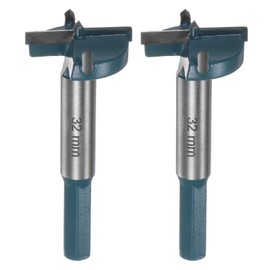 HARFINGTON 2pcs Forstner Drill Bit 32mm (1-1/4") Carbide Forstner Bits Wood Hinge Hole Opener Cutter with Hex Shank for Woodworking Drilling