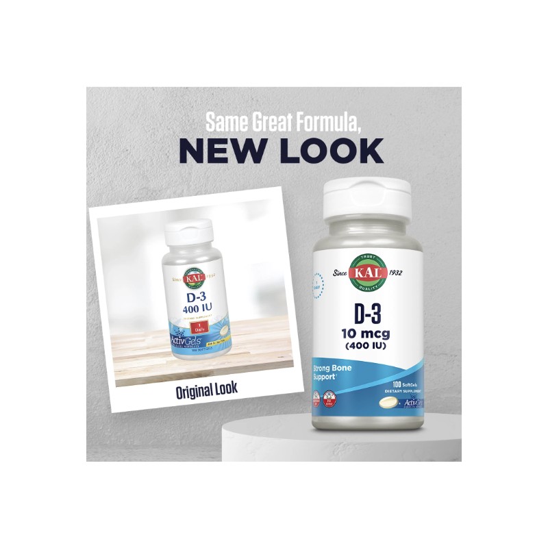 KAL D-3 400IU ActivGels 400iu 100ct