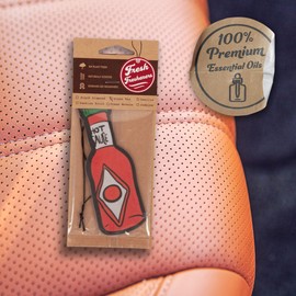 Hot Sauce Car Air Freshener 6 Pack Scented with Essential Oils (6 Pack)