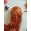 Caracterización Luna Peluca Asuka Langley Evangelion Cosplay Naranja Con Clips