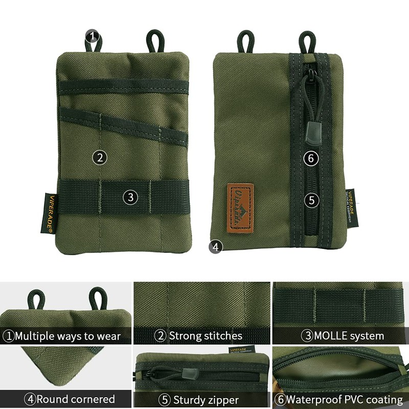 VIPERADE VE1 EDC Tool Pocket Organizer,Small EDC Pouch with 5