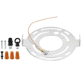 TA-Vigor 115mm Round Ceiling Light Plate Kit, 1 Set Light Fixture Mounting Bracket Plate Steel Crossbar Hardware for Pendant Lamp Chandelier