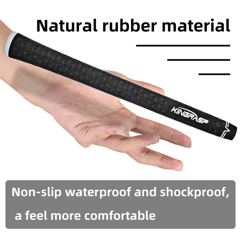 KINGRASP Golf Grips Set of 2(Free 2 Tapes) Soft Rubber
