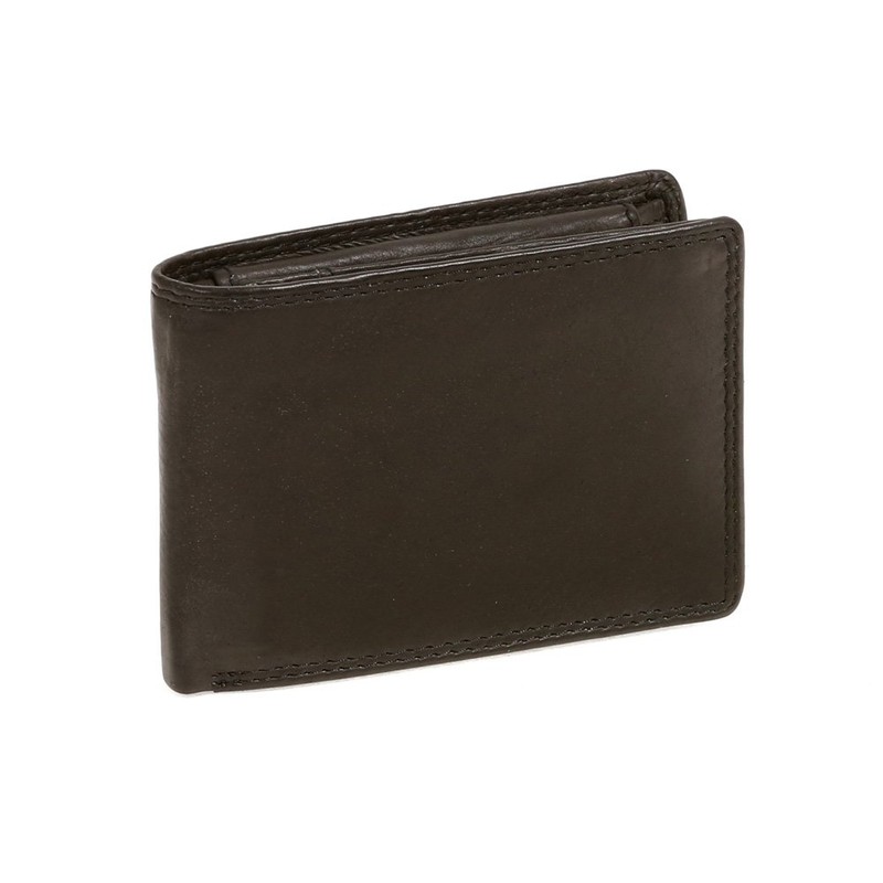 Mens Wallet LEAS, Genuine Leather, black - ''LEAS Mini-Edition''