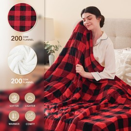 HomeMate Electric Blanket Heated Full Size - 72“x84“ Ultra Soft Cozy Flannel Heating Blanket with 10 Fast Heat Levels 8 Hours Auto Off Over-Heated Protection ETL Certification Keep Warm in Home Office