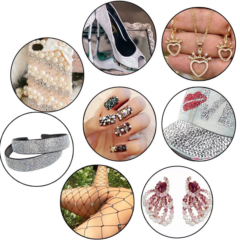6000 Pieces Rhinestones for Nails, BetterJonny Heat Fix Rhinestones for