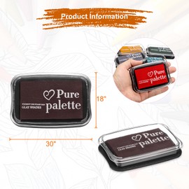 sourcing map 2pcs Finger Ink Pad for Rubber Stamps Craft, 18 x 29" Washable Pigment Ink Pad Stamps for Footprint Handprint Stamping Paper Wood Fabric Scrapbooking, Bronze