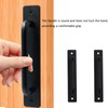WADY 2PCS Heavy Duty Sliding Barn Door Handles, Black Aluminium