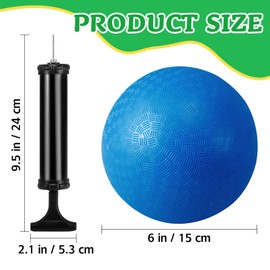 CACASO 24 Pcs 6 Inch Inflatable Dodgeball Balls, Sport Bouncy Balls with Hand Pump, Dodgeballs for Indoors Outdoors, Gym, School, Camps, Picnic