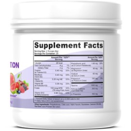 TRCELAB Natural Energy Drink Powder – Guava Berry Flavor – Electrolytes + Natural Caffeine Powder from Green Tea – No Sugar, Vegan, Keto-Friendly, 20 Servings (120 g)