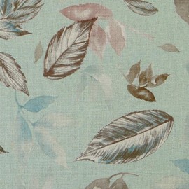 Kt KILOtela - Digital Printed Canvas Fabric, Organic Cotton Material for Sewing, Decoration, Upholstery, Cushions, Tablecloths, Width 280 cm, Choice of Length 50 in 50 cm, Beretta, Leaves, Green