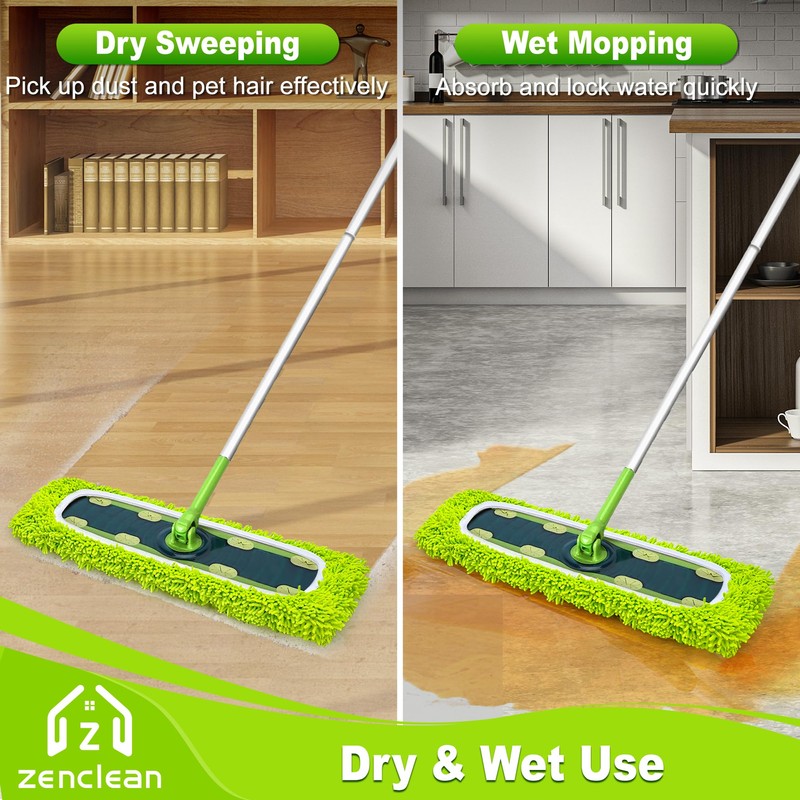 Reusable Microfiber Mop Pads 4 Pack Compatible with SwifferSweeper XL