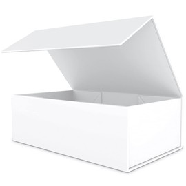 White Gift Box with Magnetic Closure Lid 12" X 6" X 4" Gift Boxe for Presents,Luxury for Gift Packaging, Bridesmaid Gifts Boxes,Birthday Gift Box