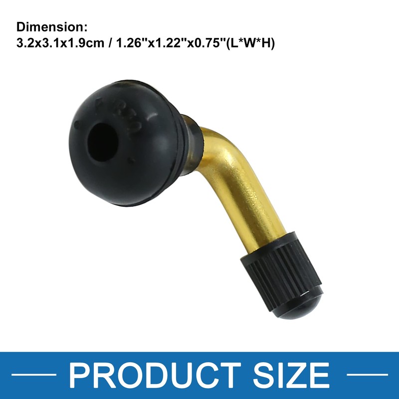 A ABSOPRO Car PVR70 Tire Valve Stem 135 Degree Snap-in
