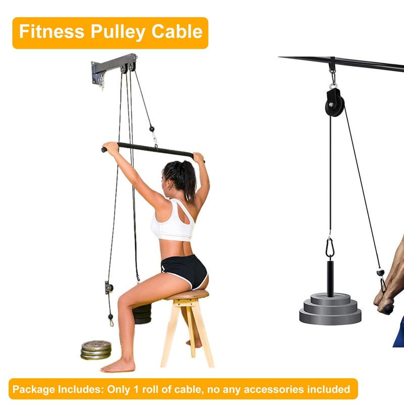 FOLUXING 32.8Ft Fitness Pulley Cable, Gym Steel Cable for DIY