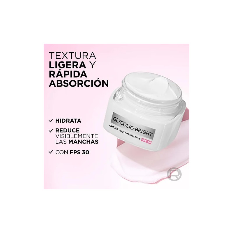 Crema Día Anti-manchas Con Ácido Glicólico L'oréal Paris Todo tipo
