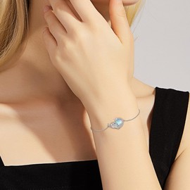 VENACOLY Mermaid Bracelet 925 Moonstone Mermaid Bracelet Mermaid Jewellery for Women