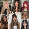 Sangtok Long Ombre Blonde Layered Wig with Bangs for Women,