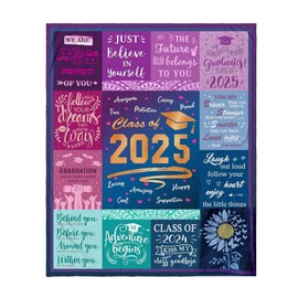 Joyesplay 2025 Graduation Gifts Blanket,100x130cm Throw Blanket,Soft Cozy Ideal Graduation Gifts for Her,Congratulations Gift for Daughter Son Friend Classmate