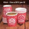 200 Paper Coffee Cups 65ml Red Forest Eco Friendly Biodegradable