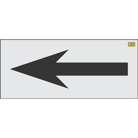 72" Chicago DOT Bike Lane Arrow Stencil - 1/16" (.063") Light-Duty LDPE