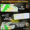 Soccer Goalie Gloves - Fingers Protection, Sizes 5 to 10,