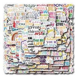 100 Pcs Motivational Stickers for Kids Teens Adults Boys,Laptop,Skateboard,Luggage,Car,Bike,Cup,Computer,Water Bottle Stickers Pack Decor,Positive Vinyl Waterproof Sticker Decal