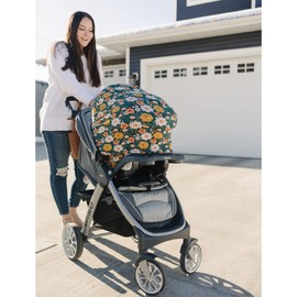 Baby Car Seat Covers- Multi-use Carseat Canopy for Babies, Stretchy Infant Carseat Cover Boy, Shower Gifts for Unisex Boys and Girls(Floral)