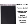 ShipNFun Black Matte Kraft Bubble Mailers, Strong Adhesion Padded Packaging
