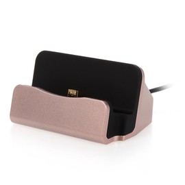 Operitacx USB Micro USB Desktop Charger Stand for Fast Charging and Syncing with Note Rose Gold Cradle Docking Station