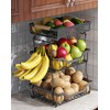OKZEST 3-Tier Fruit Basket for Kitchen Counter, Wall Hanging Fruit