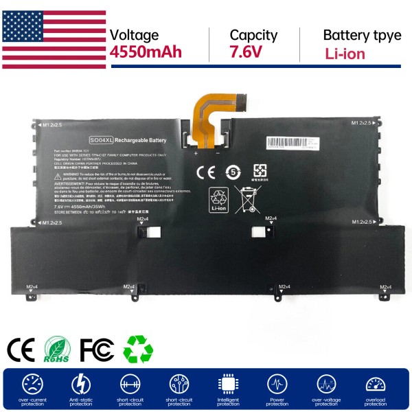 For HP SO04XL Battery for HP Spectre 844199-85013 13-V100NIA 844199-850