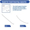 12 Inch Wire Shelf Brackets Kit with All Phillips Screws
