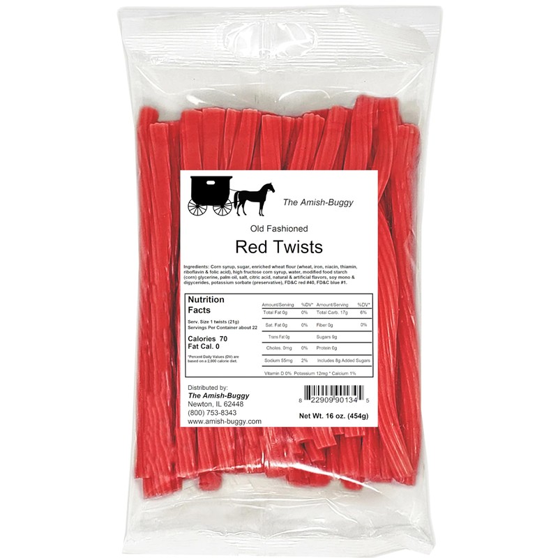 Amish Buggy Arndts Fudgery Amish Licorice Twists - Three 16