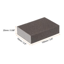 HARFINGTON 16pcs Sanding Sponge Blocks 180-240 Grits Wet/Dry Hand Sanding Sponges Sheet, 100x70x25mm Foam Sanding Block Pad for Polishing Kitchen Metal Wood Drywall Furniture, Brown