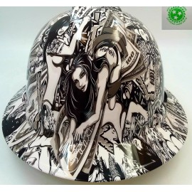 Pyramex Hard Hat FULL BRIM custom hydro dipped , OSHA approved HUSTLER GIRLS NEW SUPER