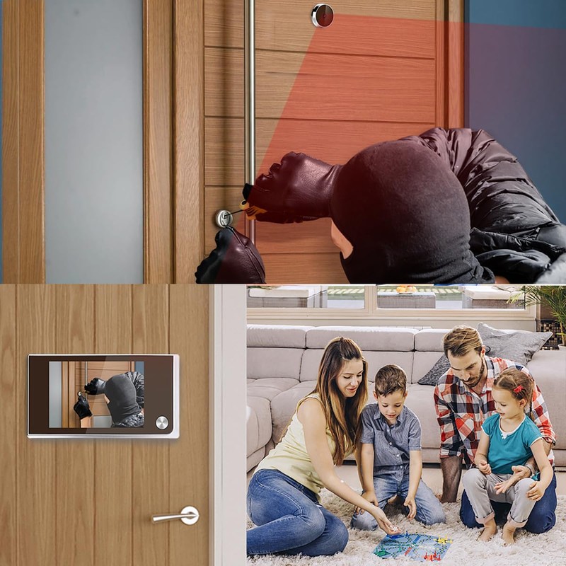 3.5 inch Digital Doorbell LCD 120 Degree Eye Electronic Peephole