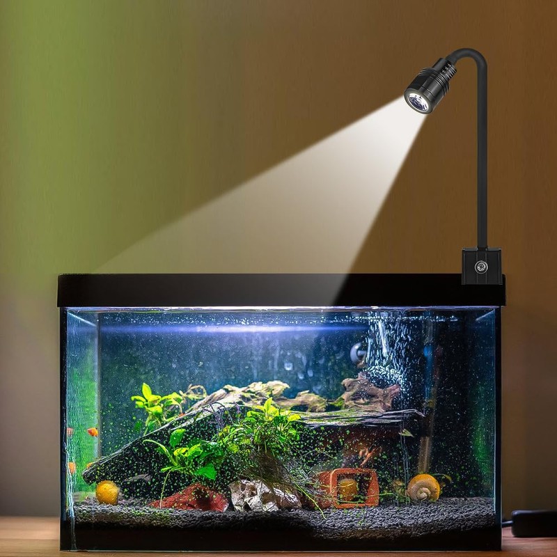 MiOYOOW Clip On Aquarium Light, Mini Dimmable LED Aquarium Light