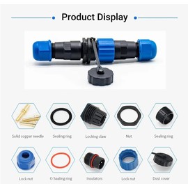 Connector Aviation Plug SP21 IP68 7-Pin Waterproof Round Plug and Socket In-Line Type 7 Pin Connector Dustproof Aviation Plug Satellite Cable Connector