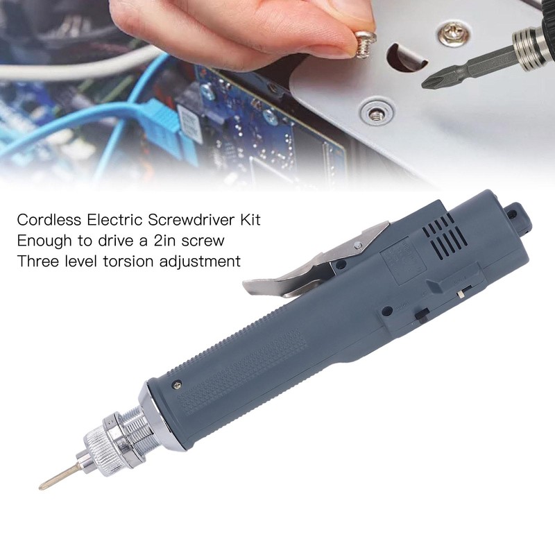 Cordless Electric Screwdriver Kit Accurate in Line Industrial Grade Adjustable