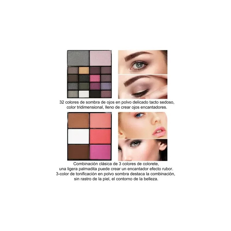 74 Colores Paleta De Maquillaje Profesional Kit Combinado