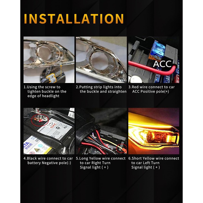 Qasim Sequential LED Strips APP Bluetooth Control RGB Multi Color